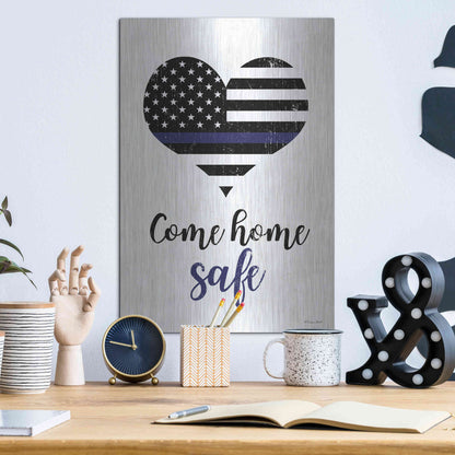 Luxe Metal Art 'Come Home Safe' by Susan Ball, Metal Wall Art,12x16
