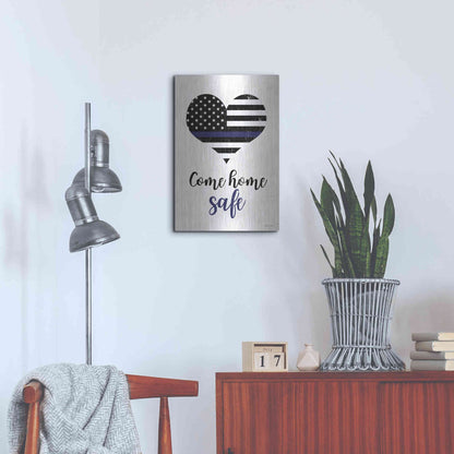 Luxe Metal Art 'Come Home Safe' by Susan Ball, Metal Wall Art,16x24