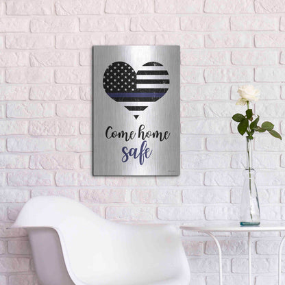 Luxe Metal Art 'Come Home Safe' by Susan Ball, Metal Wall Art,16x24