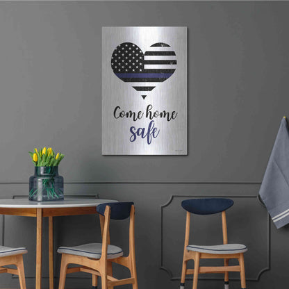 Luxe Metal Art 'Come Home Safe' by Susan Ball, Metal Wall Art,24x36