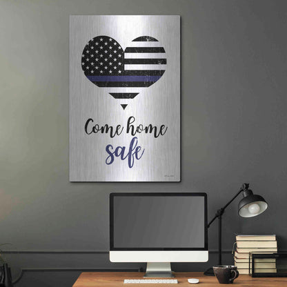 Luxe Metal Art 'Come Home Safe' by Susan Ball, Metal Wall Art,24x36