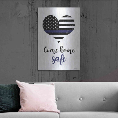 Luxe Metal Art 'Come Home Safe' by Susan Ball, Metal Wall Art,24x36