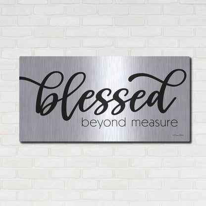 Luxe Metal Art 'Blessed Beyond Measure' by Susan Ball, Metal Wall Art,48x24
