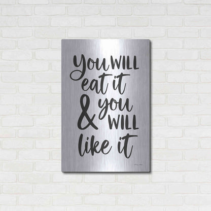 Luxe Metal Art 'Eat It and Like It' by Susan Ball, Metal Wall Art,24x36