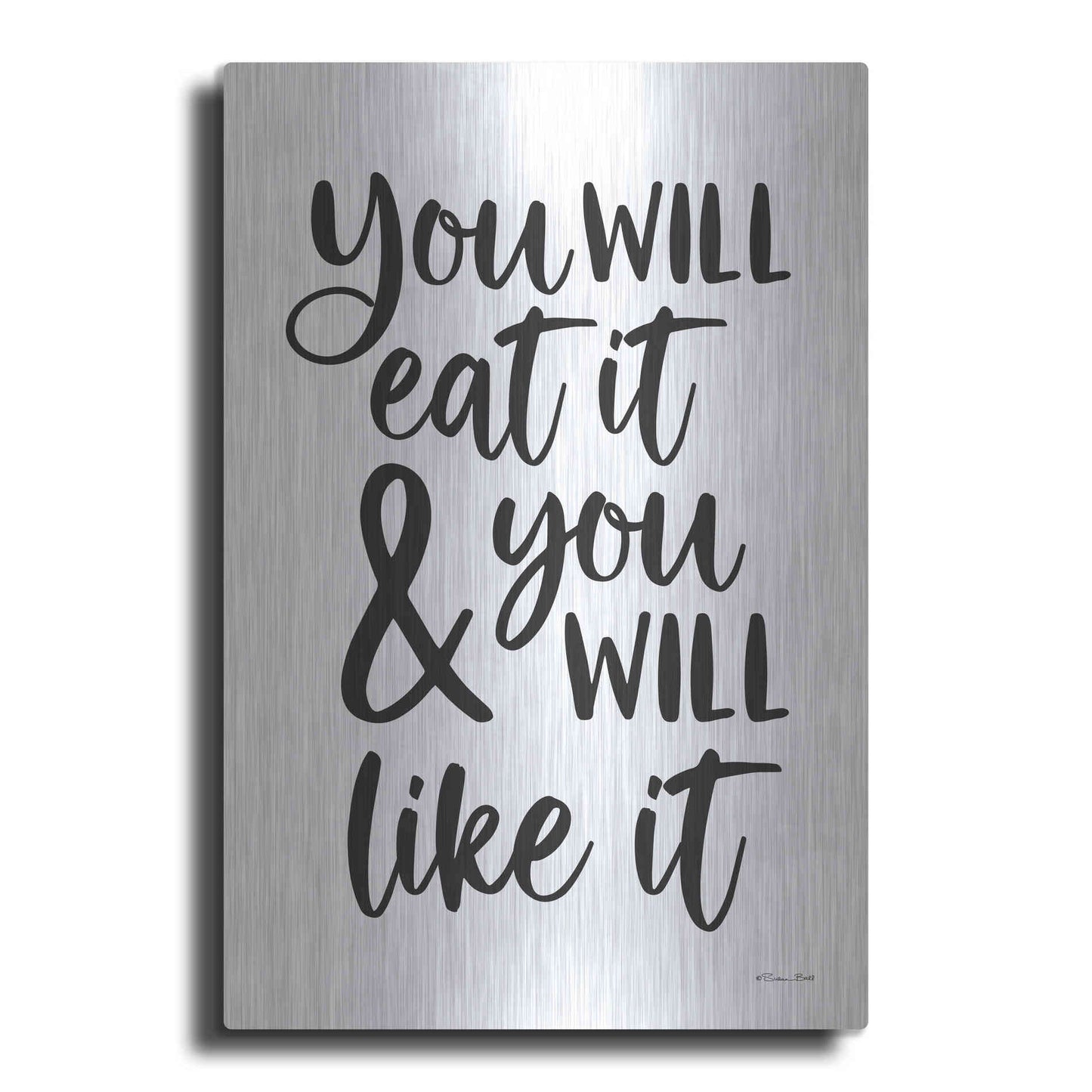 Luxe Metal Art 'Eat It and Like It' by Susan Ball, Metal Wall Art