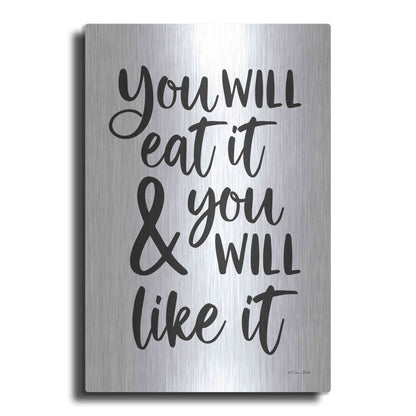 Luxe Metal Art 'Eat It and Like It' by Susan Ball, Metal Wall Art