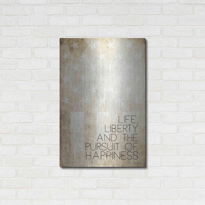 Luxe Metal Art 'Life, Liberty and Happiness' by Susan Ball, Metal Wall Art,24x36