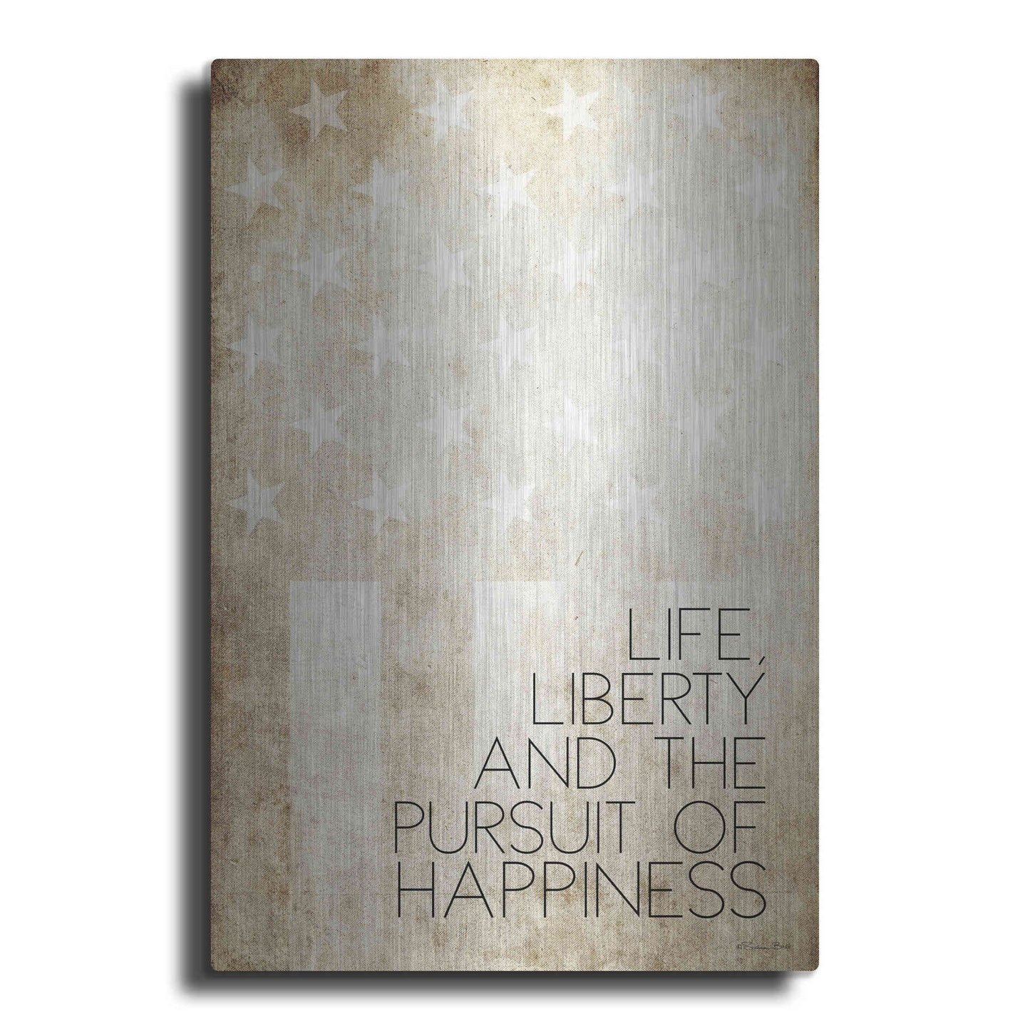 Luxe Metal Art 'Life, Liberty and Happiness' by Susan Ball, Metal Wall Art