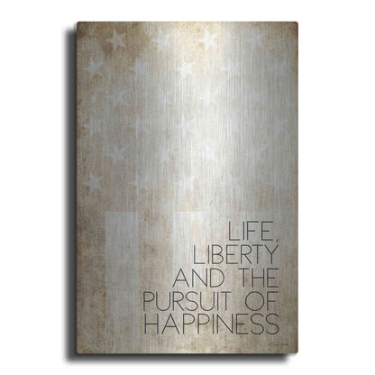 Luxe Metal Art 'Life, Liberty and Happiness' by Susan Ball, Metal Wall Art