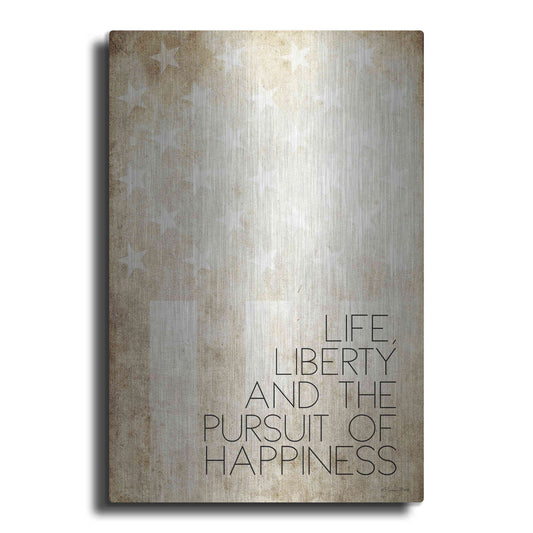 Luxe Metal Art 'Life, Liberty and Happiness' by Susan Ball, Metal Wall Art