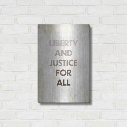 Luxe Metal Art 'Liberty and Justice For All' by Susan Ball, Metal Wall Art,16x24