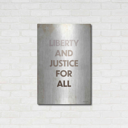 Luxe Metal Art 'Liberty and Justice For All' by Susan Ball, Metal Wall Art,24x36
