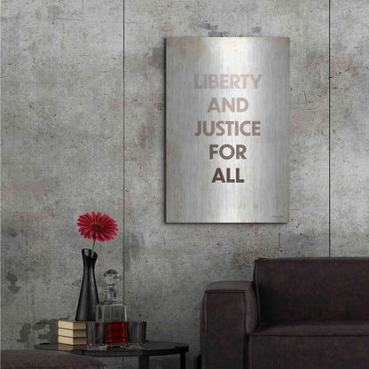 Luxe Metal Art 'Liberty and Justice For All' by Susan Ball, Metal Wall Art,24x36