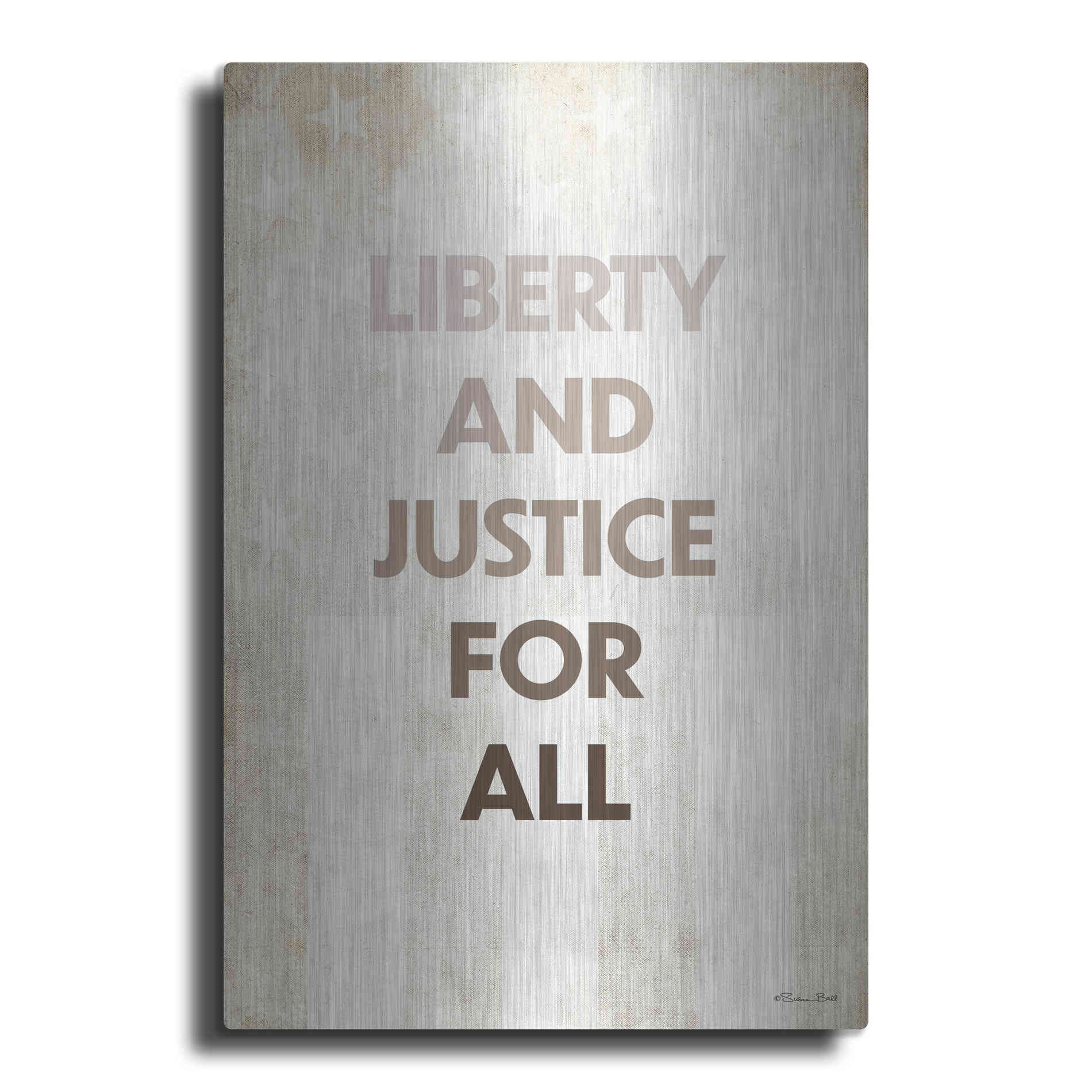 Luxe Metal Art 'Liberty and Justice For All' by Susan Ball, Metal Wall Art