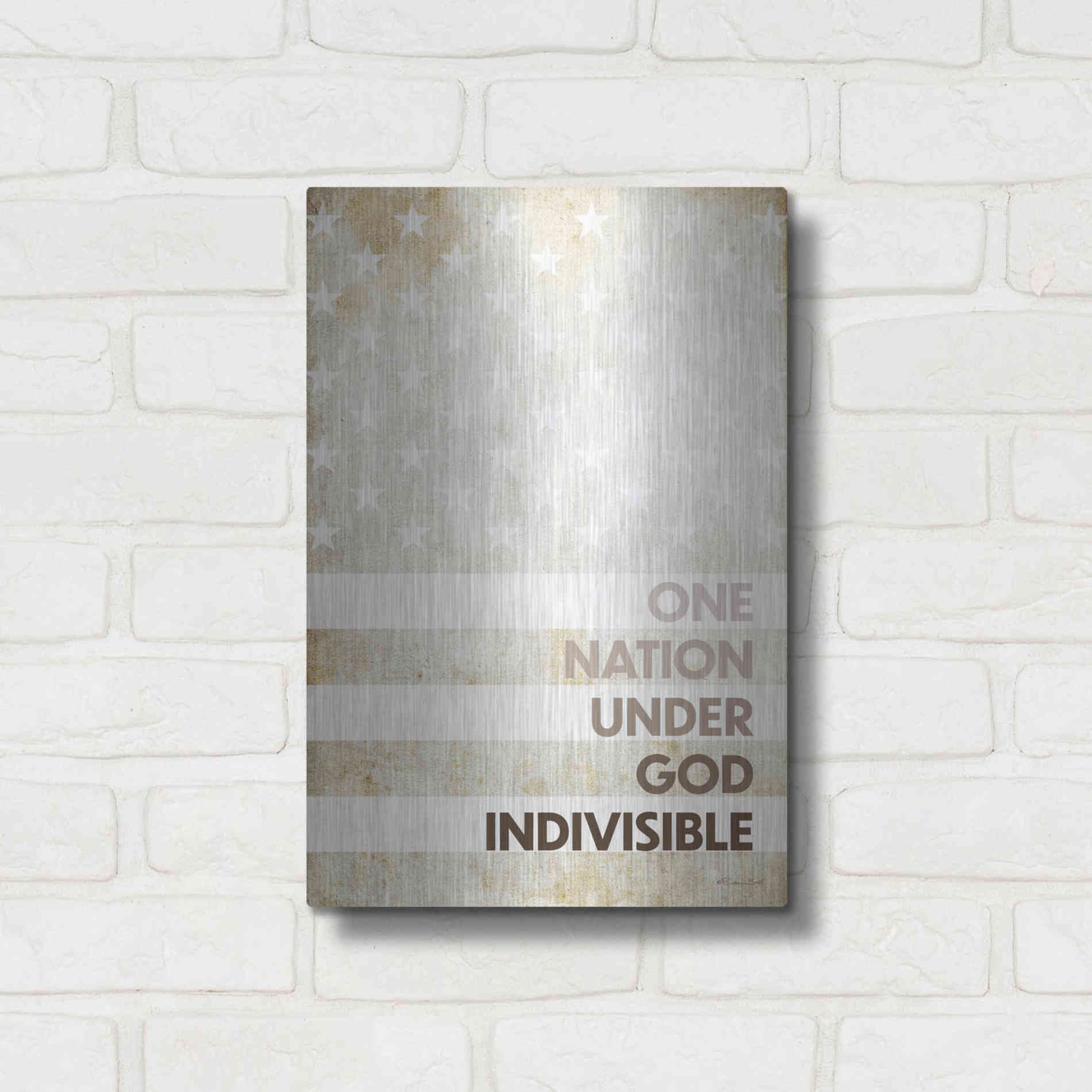 Luxe Metal Art 'Indivisible' by Susan Ball, Metal Wall Art,12x16