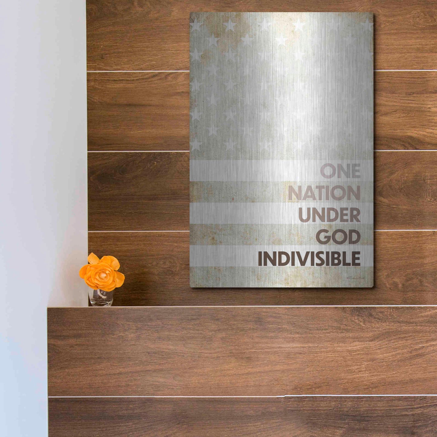 Luxe Metal Art 'Indivisible' by Susan Ball, Metal Wall Art,12x16
