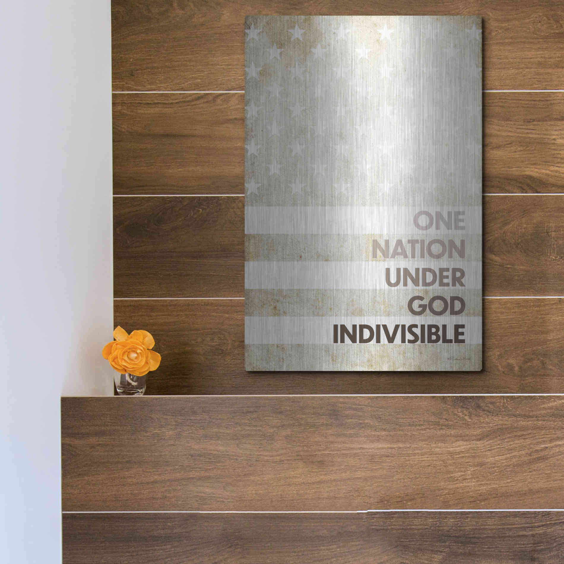 Luxe Metal Art 'Indivisible' by Susan Ball, Metal Wall Art,12x16