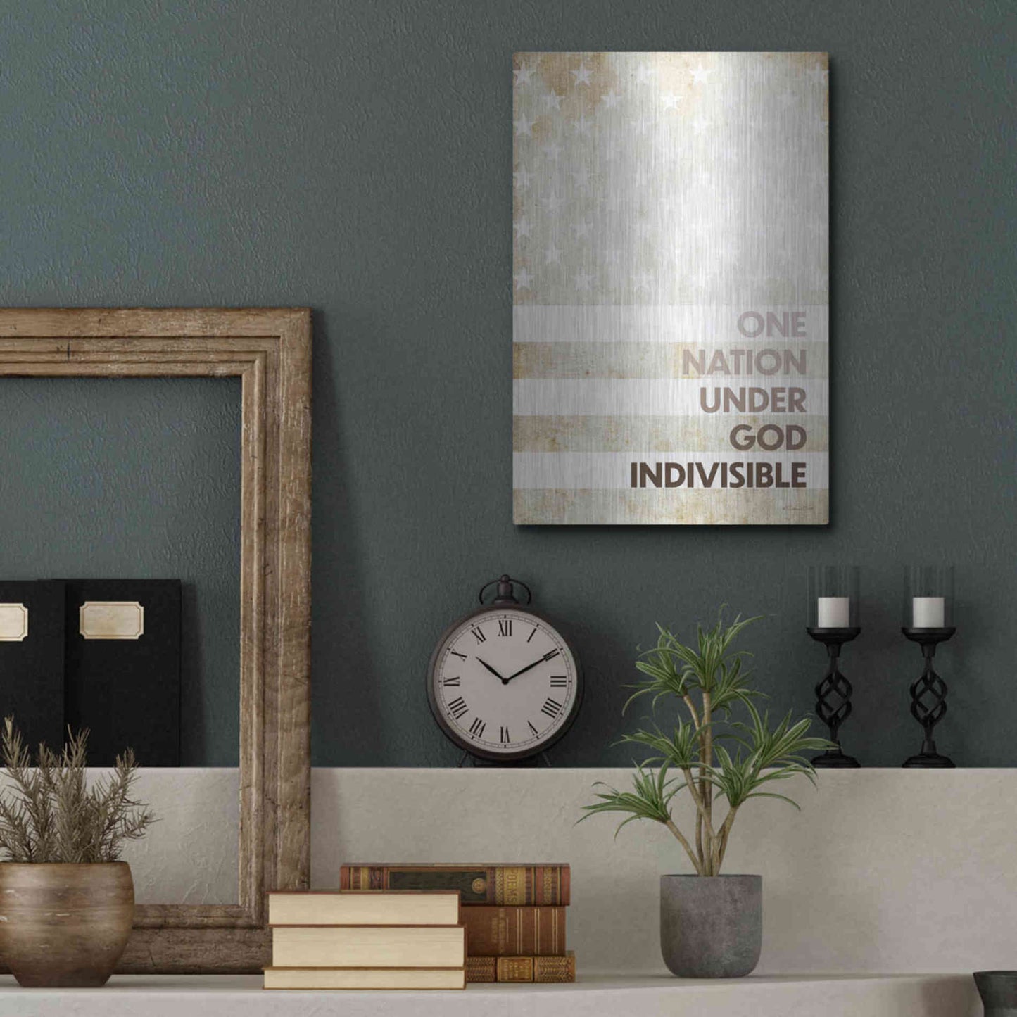 Luxe Metal Art 'Indivisible' by Susan Ball, Metal Wall Art,12x16