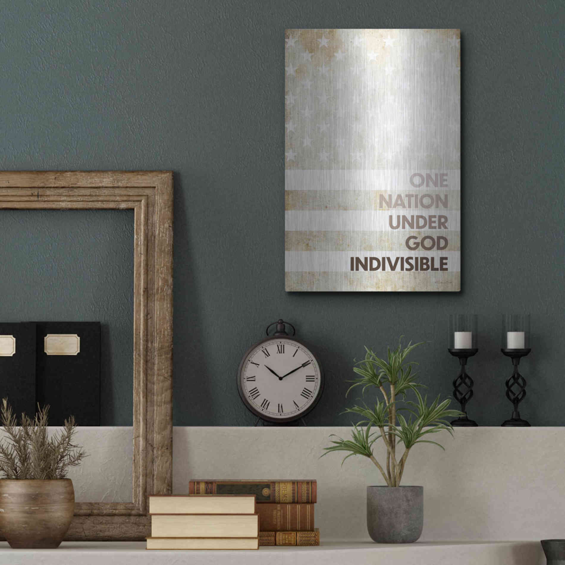 Luxe Metal Art 'Indivisible' by Susan Ball, Metal Wall Art,12x16
