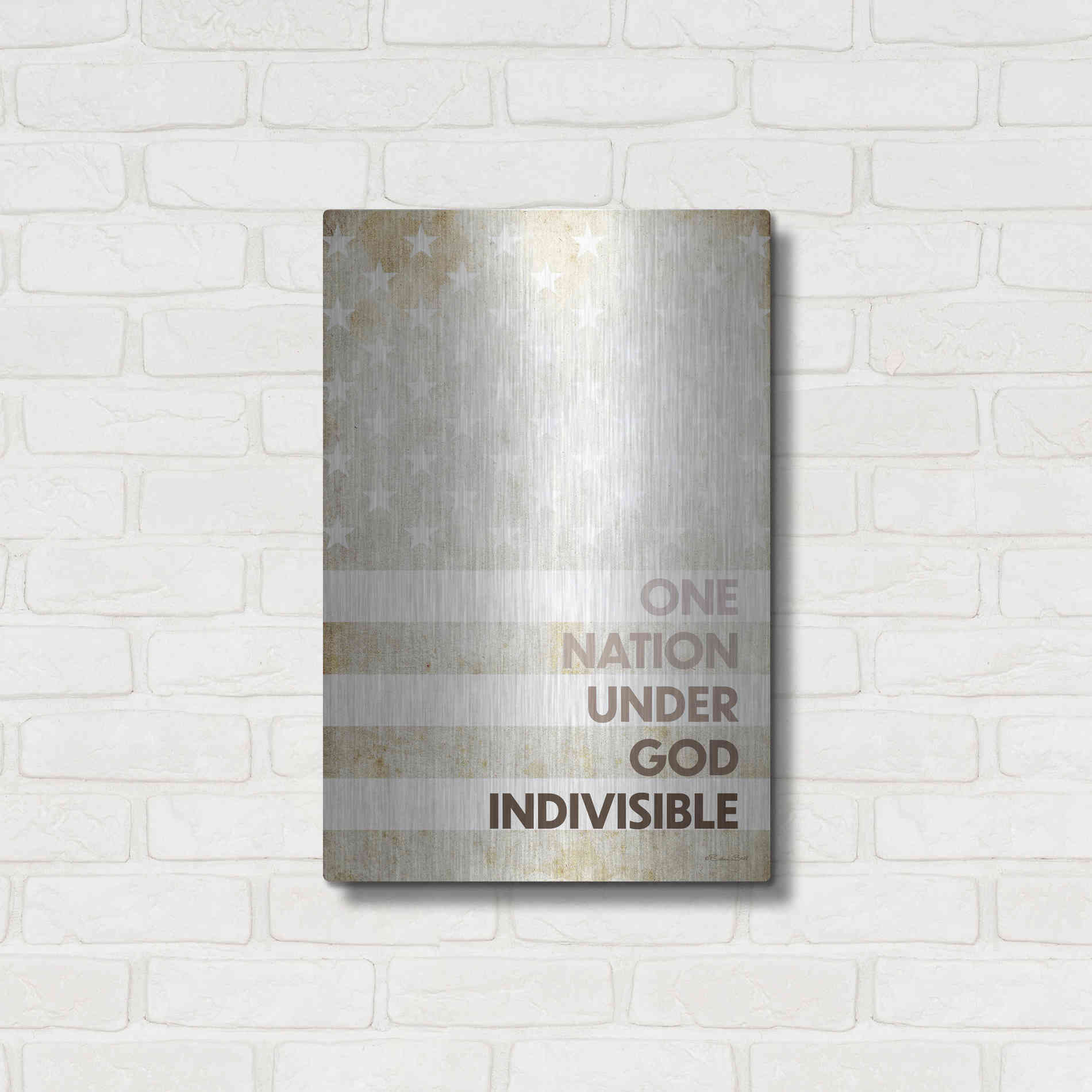 Luxe Metal Art 'Indivisible' by Susan Ball, Metal Wall Art,16x24