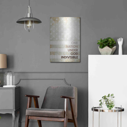 Luxe Metal Art 'Indivisible' by Susan Ball, Metal Wall Art,16x24