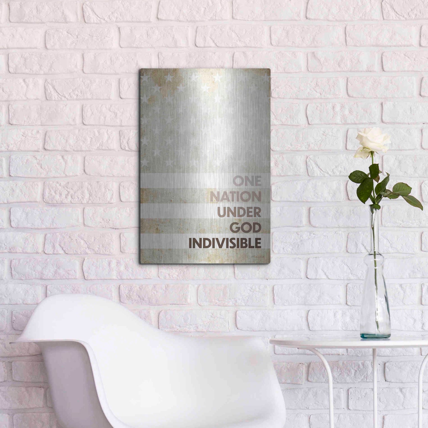 Luxe Metal Art 'Indivisible' by Susan Ball, Metal Wall Art,16x24