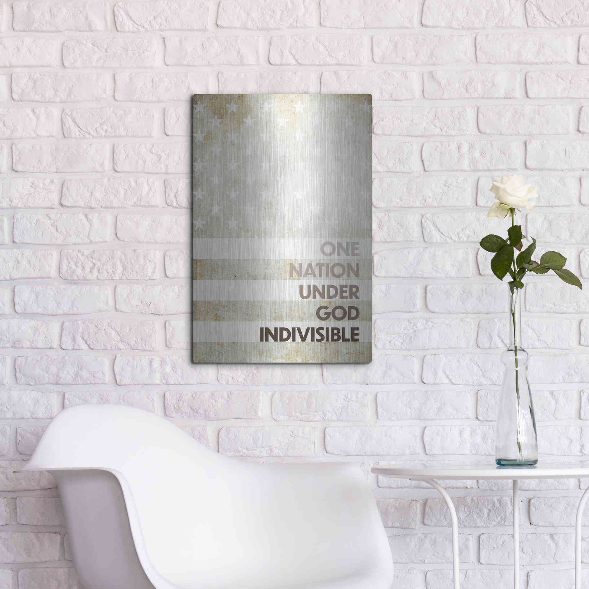 Luxe Metal Art 'Indivisible' by Susan Ball, Metal Wall Art,16x24