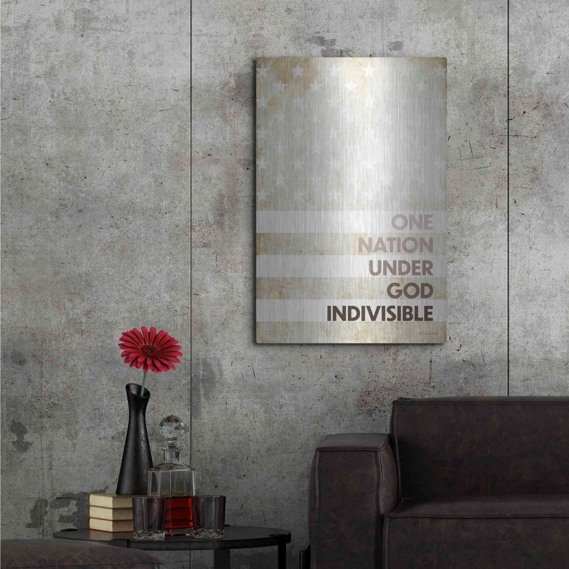 Luxe Metal Art 'Indivisible' by Susan Ball, Metal Wall Art,24x36