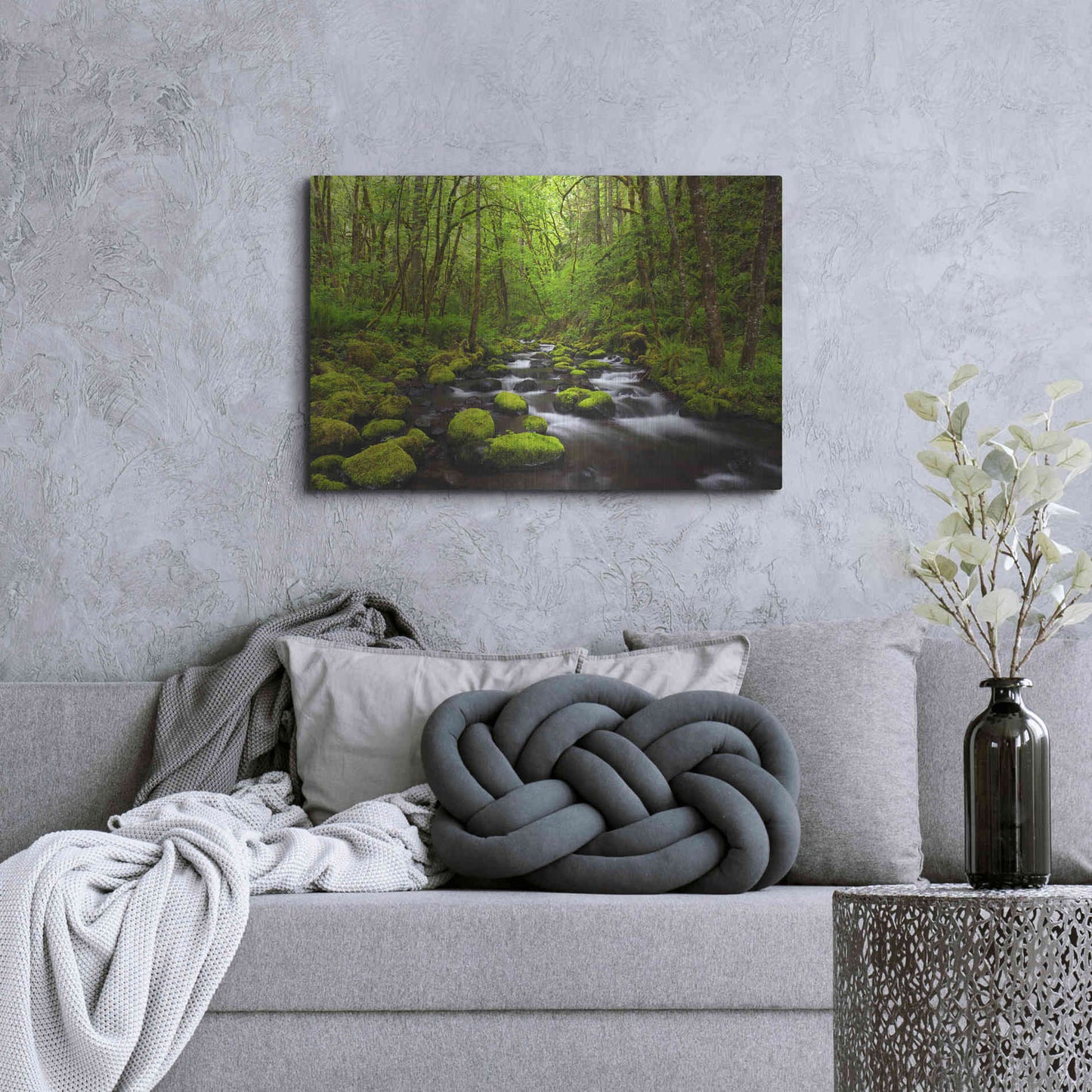 Luxe Metal Art 'Where The Green Grows' by Darren White, Metal Wall Art,36x24