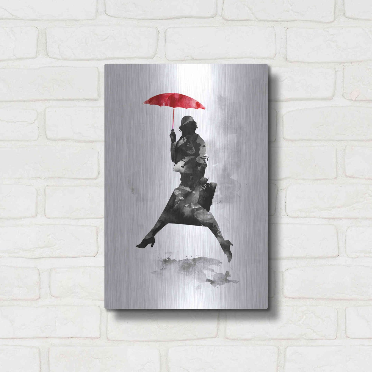 Luxe Metal Art 'Puddle Jumper' by Robert Farkas, Metal Wall Art,12x16