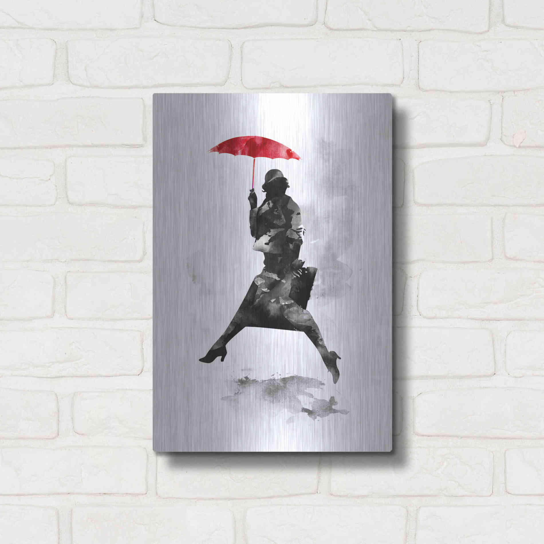 Luxe Metal Art 'Puddle Jumper' by Robert Farkas, Metal Wall Art,12x16