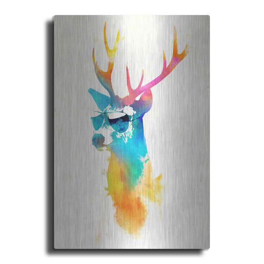 Luxe Metal Art 'Sunny Stag' by Robert Farkas, Metal Wall Art