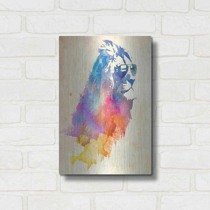Luxe Metal Art 'Sunny Leo' by Robert Farkas, Metal Wall Art,12x16