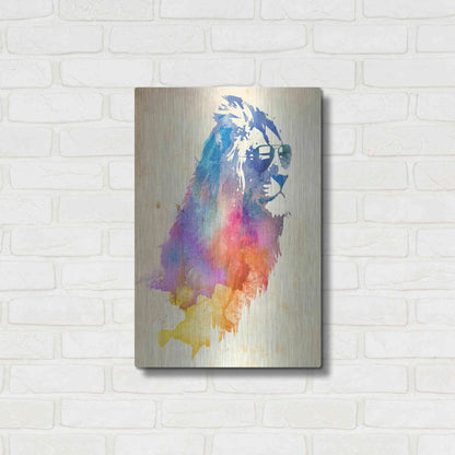 Luxe Metal Art 'Sunny Leo' by Robert Farkas, Metal Wall Art,16x24