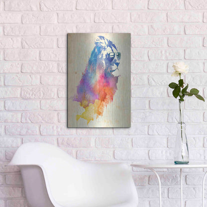 Luxe Metal Art 'Sunny Leo' by Robert Farkas, Metal Wall Art,16x24