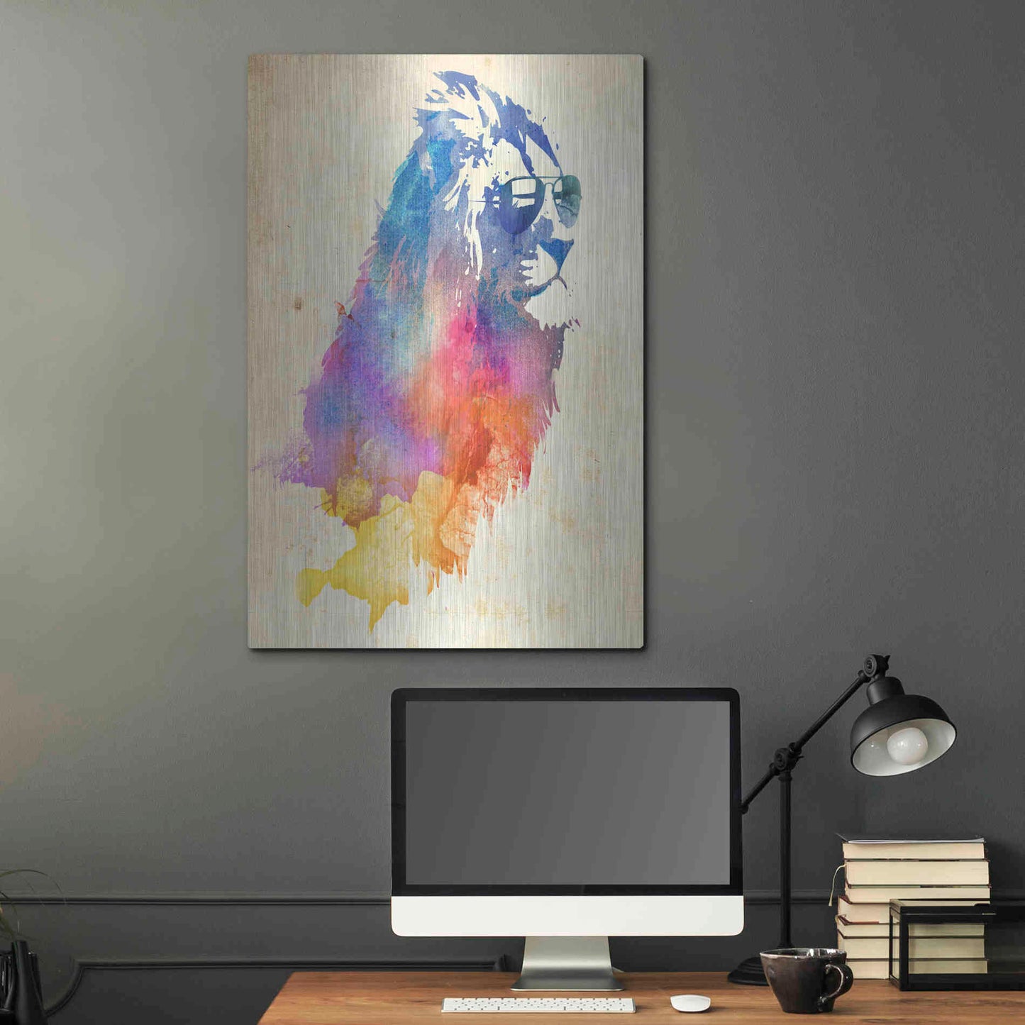 Luxe Metal Art 'Sunny Leo' by Robert Farkas, Metal Wall Art,24x36