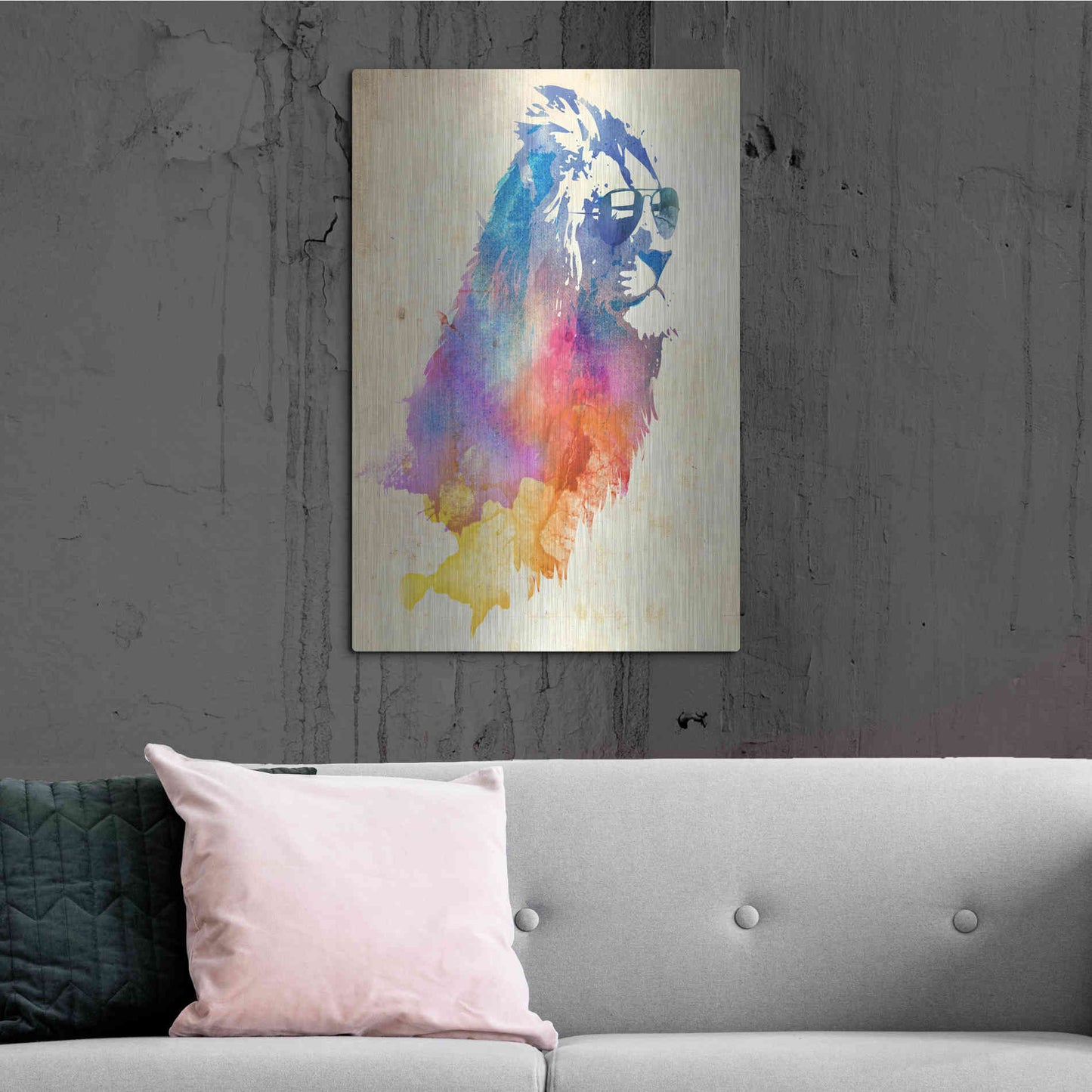 Luxe Metal Art 'Sunny Leo' by Robert Farkas, Metal Wall Art,24x36