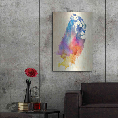 Luxe Metal Art 'Sunny Leo' by Robert Farkas, Metal Wall Art,24x36