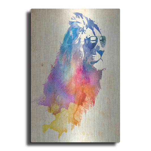 Luxe Metal Art 'Sunny Leo' by Robert Farkas, Metal Wall Art