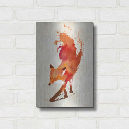 Luxe Metal Art 'Vulpes Vulpes' by Robert Farkas, Metal Wall Art,12x16