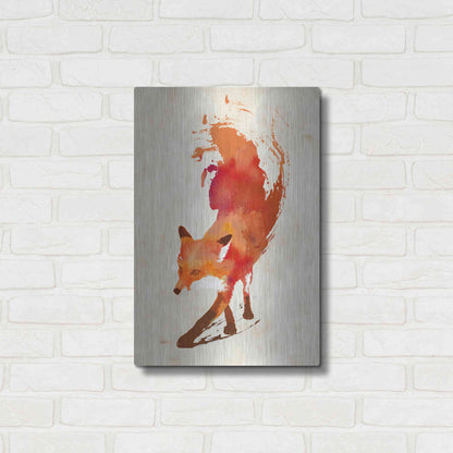 Luxe Metal Art 'Vulpes Vulpes' by Robert Farkas, Metal Wall Art,16x24