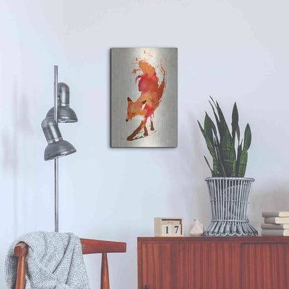Luxe Metal Art 'Vulpes Vulpes' by Robert Farkas, Metal Wall Art,16x24