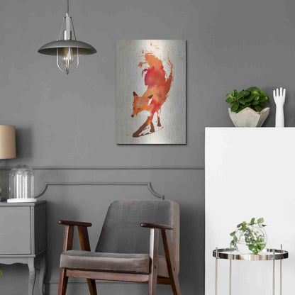 Luxe Metal Art 'Vulpes Vulpes' by Robert Farkas, Metal Wall Art,16x24