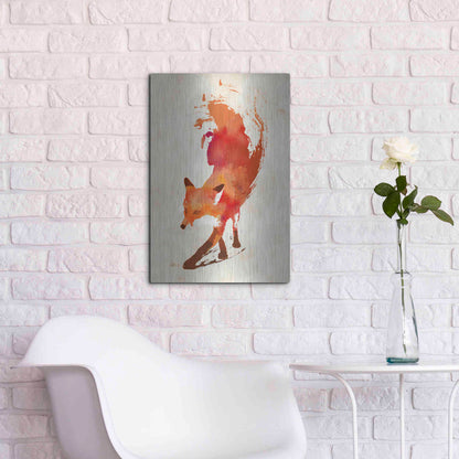 Luxe Metal Art 'Vulpes Vulpes' by Robert Farkas, Metal Wall Art,16x24