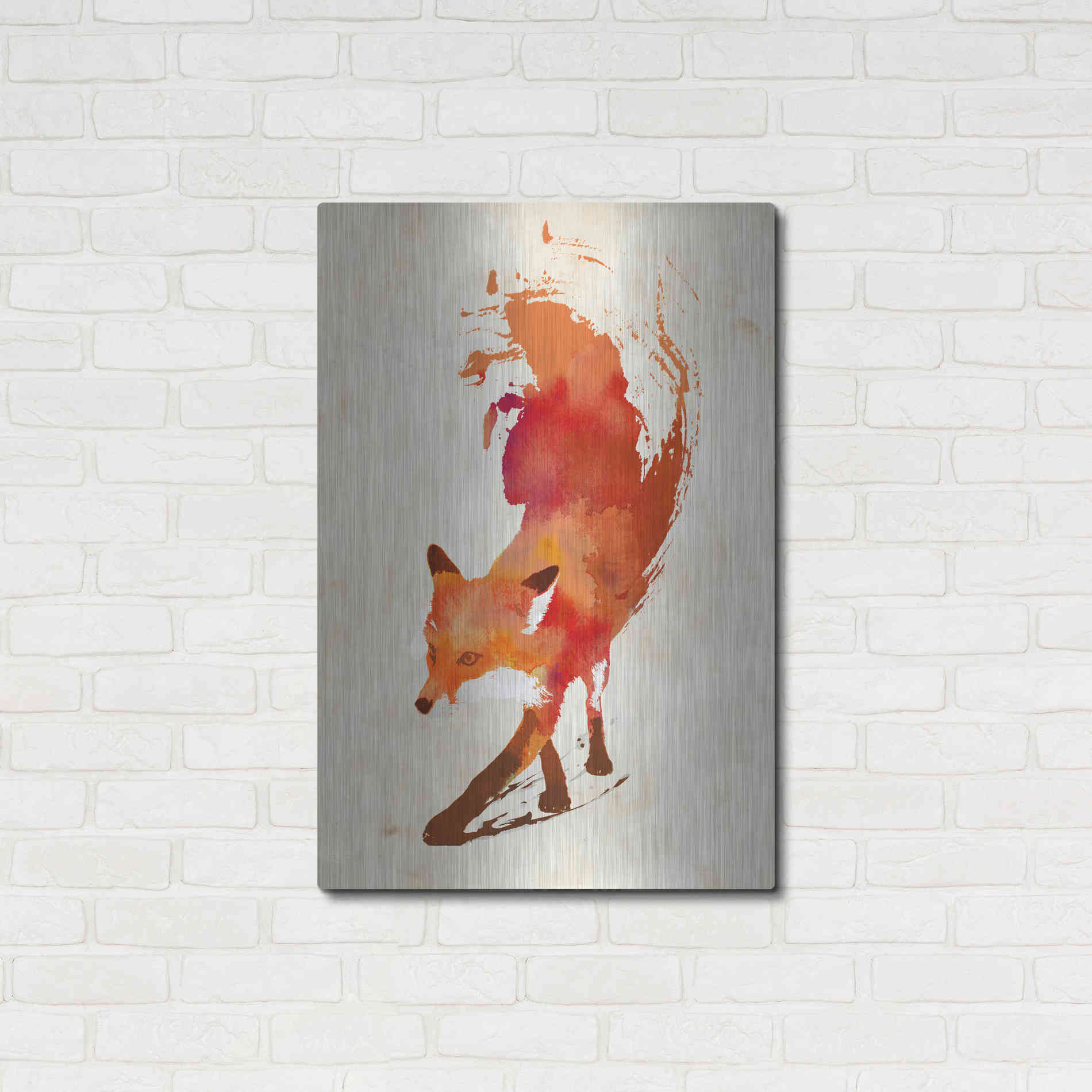 Luxe Metal Art 'Vulpes Vulpes' by Robert Farkas, Metal Wall Art,24x36