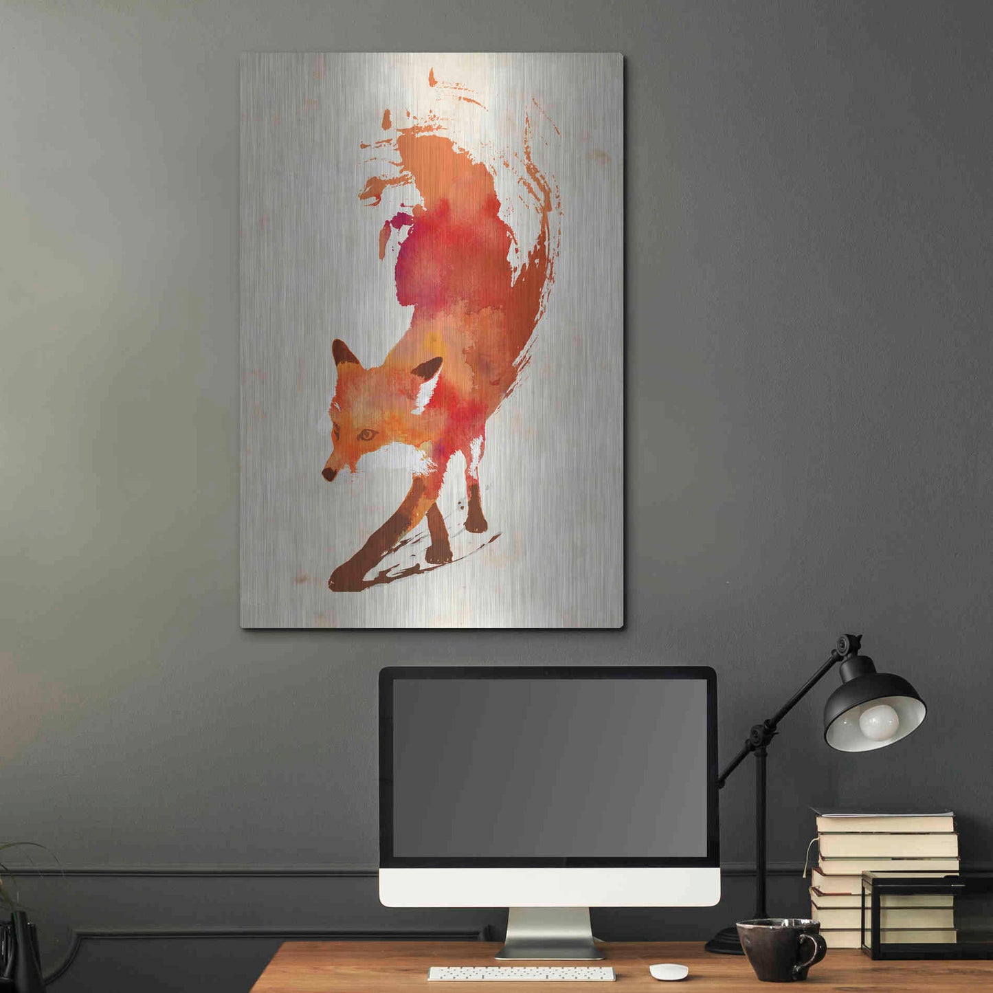 Luxe Metal Art 'Vulpes Vulpes' by Robert Farkas, Metal Wall Art,24x36