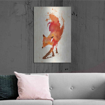 Luxe Metal Art 'Vulpes Vulpes' by Robert Farkas, Metal Wall Art,24x36