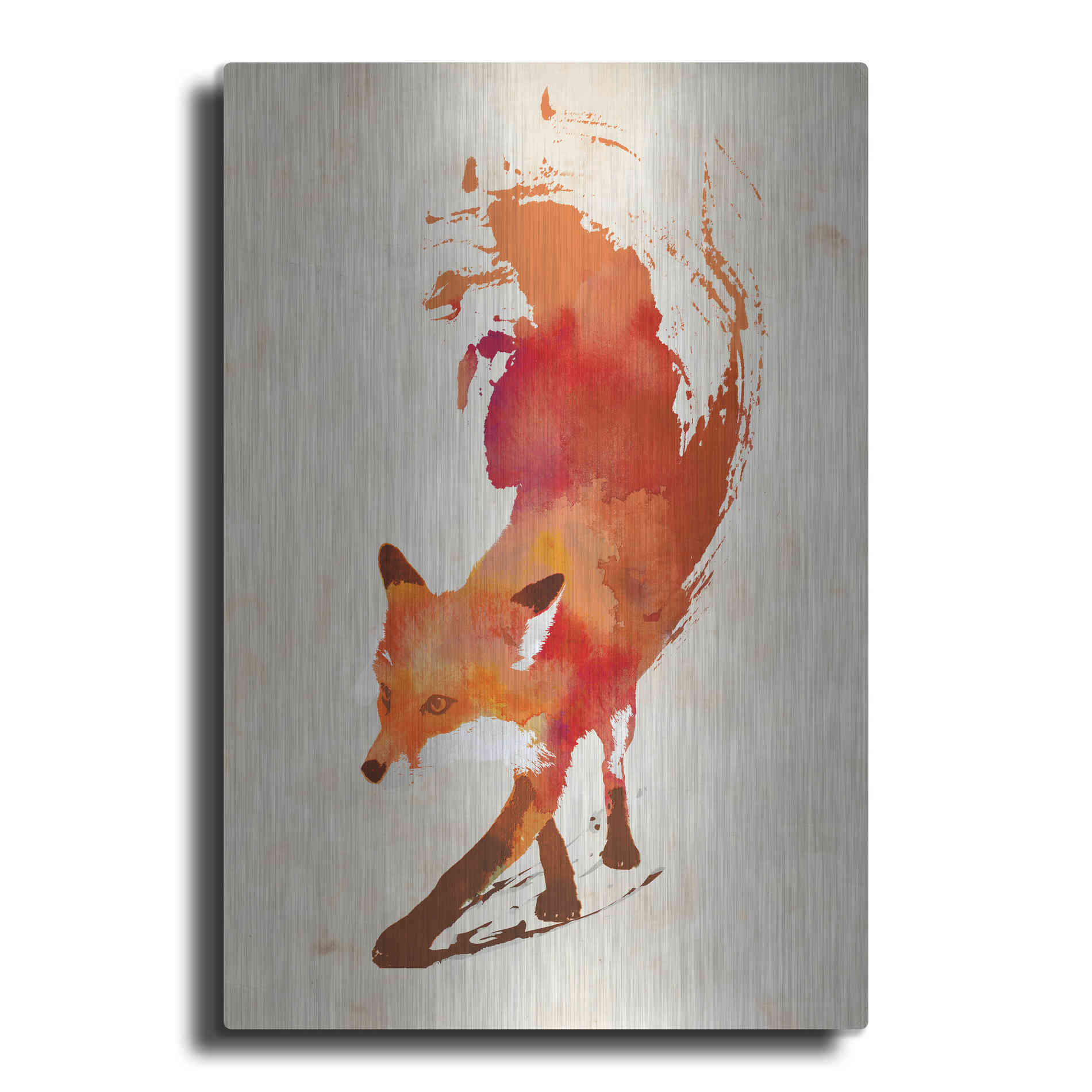 Luxe Metal Art 'Vulpes Vulpes' by Robert Farkas, Metal Wall Art
