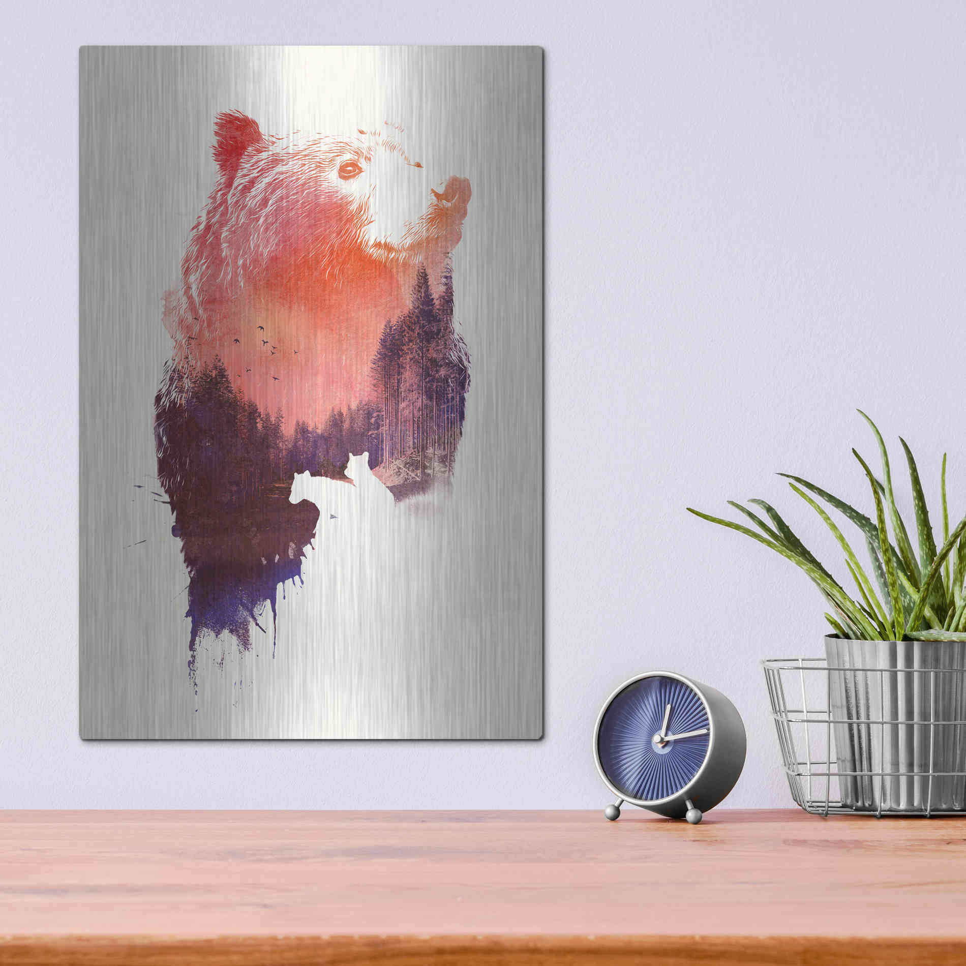 Luxe Metal Art 'Love Forever' by Robert Farkas, Metal Wall Art,12x16