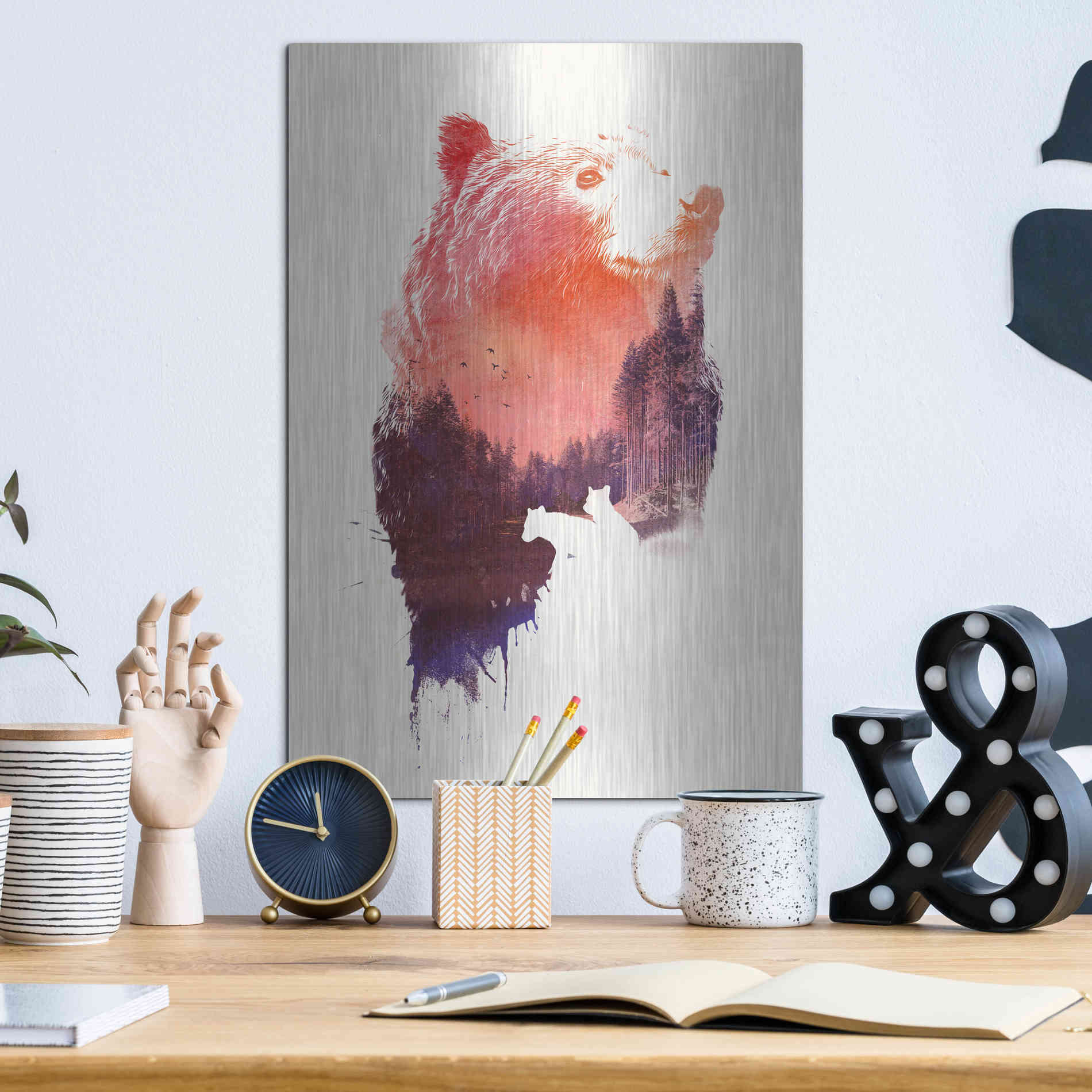 Luxe Metal Art 'Love Forever' by Robert Farkas, Metal Wall Art,12x16